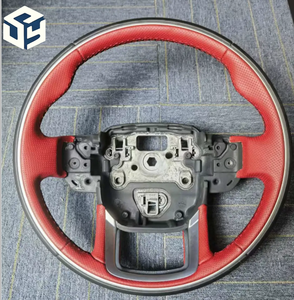 <span class=keywords><strong>Volante</strong></span> de coche de cuero perforado con costuras blancas de fibra de carbono mate 2020 de alta calidad para Land Rover Range Rover 2016 - Product Image 4