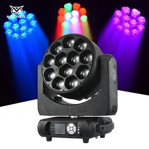 MOWL Bee Eyes 12x40W DMX 12*40W RGBW 4in1 Zoom LED Wash Moving Head Light For Disco Bar Nightclub