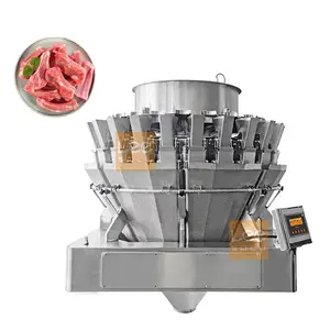 Balança automática de combinação de parafusos, máquina de enchimento de material de carne, balança multihead
