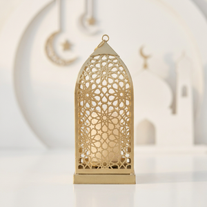 Lanterne à bougie en métal de style marocain, fabriquée à la main, durable, pour le Ramadan et les décorations de table de mariage - Product Image 3