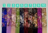 Tela de red de lavanda con bordado floral 3D, lentejuelas doradas y cuentas multicolor en stock, envío rápido, Dubái, Arabia Saudita, EE. UU., Europa, para novias