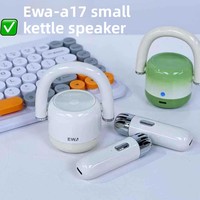Mini haut-parleur portable EWA-A17 avec basses puissantes, en alliage d'aluminium, sortie 5W, pour camping en extérieur, maison, bureau, carte TF
