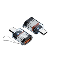 Konverter USB C USB 3.2 Magnetik AC Baru 120W Pengisian Cepat 10Gbps Adaptor Transparan 100% Kompatibel OEM untuk Ponsel