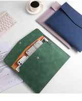 Organisateur de documents A4 en cuir PU, cadeau d'entreprise promotionnel de luxe, fournitures de bureau personnalisées avec logo, faible MOQ