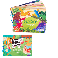 Libro ocupado de encuadernación en espiral impreso personalizado para niños en edad preescolar y niños pequeños hecho de papel duradero para cuentos infantiles