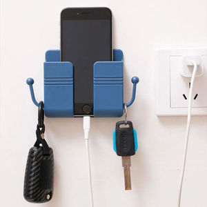 Wholesale Wall MountPhone HolderStorageBoxRemoteControlCar Mobile <b>Phone</b> Charging Plug Holder Shower Bedroom Multifunction <b>Stand</b> - Product Image 3