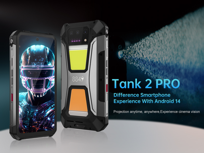 Unihertz Tank 2 Pro 5G Rugged Smartphone with 23800mAh Battery, 8+