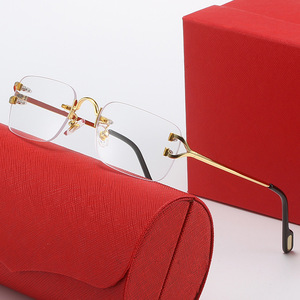 Nuevas Gafas <span class=keywords><strong>de</strong></span> Sol Cuadradas sin Marco <span class=keywords><strong>de</strong></span> Diseño <span class=keywords><strong>de</strong></span> Lujo <span class=keywords><strong>para</strong></span> Hombre y Mujer, Protección UV400, Patillas Metálicas, Gafas <span class=keywords><strong>de</strong></span> Sol <span class=keywords><strong>de</strong></span> Marca a la Moda - Product Image 3