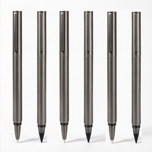 Bolígrafo de Firma Empresarial 2 en 1 de Doble Punta Black Tech, Bolígrafo Metálico Gris Metálico con Lápiz, Regalo Corporativo con Logotipo Grabado Personalizado - Product Image 1