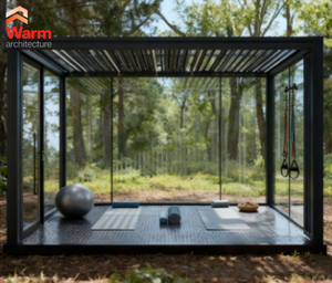 Pergola en aluminium à lames orientables sur mesure <span class=keywords><strong>6x3</strong></span> pour l'extérieur, abri de voiture imperméable et parking avec couvertures de patio de jardin d'hiver gratuites - Product Image 1