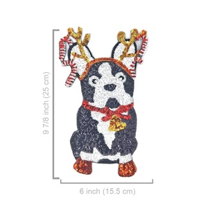 Glitter görünümlü tatil köpek yama - Product Image 5