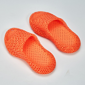 Pantoufles d'intérieur en faux daim couleur unie avec boucle, à bout ouvert, pour hommes, pantoufles d'extérieur, technologie d'impression 3D - Product Image 4