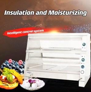 Vitrine professionnelle de vitrine de réchauffeur de nourriture électrique d'acier inoxydable pour la pâtisserie de pain de casse-croûte pour des magasins de casse-croûte - Product Image 5