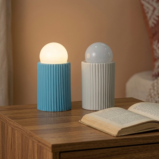 Handmade Led Lighted Ceramic Table Lamp Porcelain Table Lamps