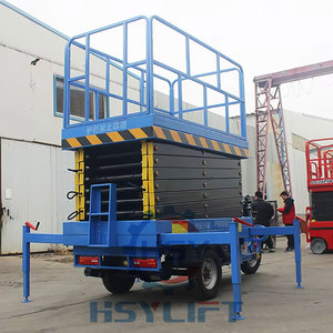 10m 500kg Selbst fahrende Dreirad-Scheren bühne Dreirädrige hydraulische Scheren bühne Luft arbeitstisch plattform - Product Image 4