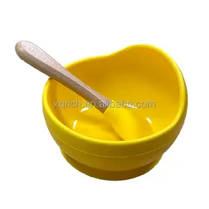 PandaEar 스테이 넣어 실리콘 흡입 그릇 | 실리콘 스푼 BPA 무료 | 유아용 유아 접시 그릇