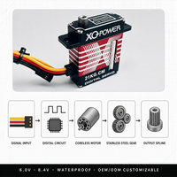 Servomoteur métallique étanche XQ-POWER XQ-S2221D 22KG sans noyau, mince, 12mm, boîtier en aluminium CNC, 8.4V, pour avion RC, UAV, planeur