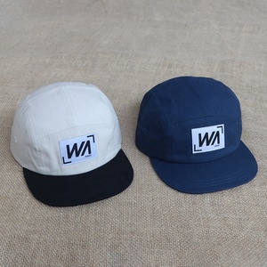 Gorras de 5 Paneles de Algodón para Hombre y <span class=keywords><strong>Mujer</strong></span>, Estilo Casual, Deportivo, con Etiqueta Tejida Personalizada de Alta Calidad, Logotipo y Visera Plana - Product Image 3