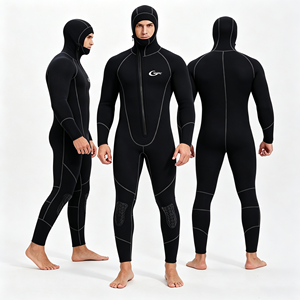 Combinaison de plongée YONSUB en néoprène 1,5 mm avec capuche et fermeture éclair sur le devant, combinaison intégrale à manches longues pour le <span class=keywords><strong>surf</strong></span>, la plongée avec tuba, la natation en eau chaude - Product Image 1