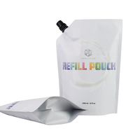 Pochettes transparentes à bec verseur de qualité alimentaire, refermables, pour emballage de liquides, portables, pour camping, eau, boissons, huile, 8oz 16oz 32oz