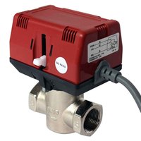 Katup kuningan elektrik bermotor 2 arah DN20 220VAC untuk pendingin udara sentral (Fan Coil)