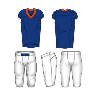 Sports Wear <b>Padded</b> American Football Uniform 100% Polyester Digital Print Plus Size Short Front Low MOQ Design Your Own Custom - Product Image 1