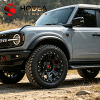 Jantes en alliage tout-terrain HODEA 4x4 - 17*9 18*9 pouces, design Beadlock noir mat pour Tundra/HiluxF-150/Bronco/Prado/Navara/Sierra