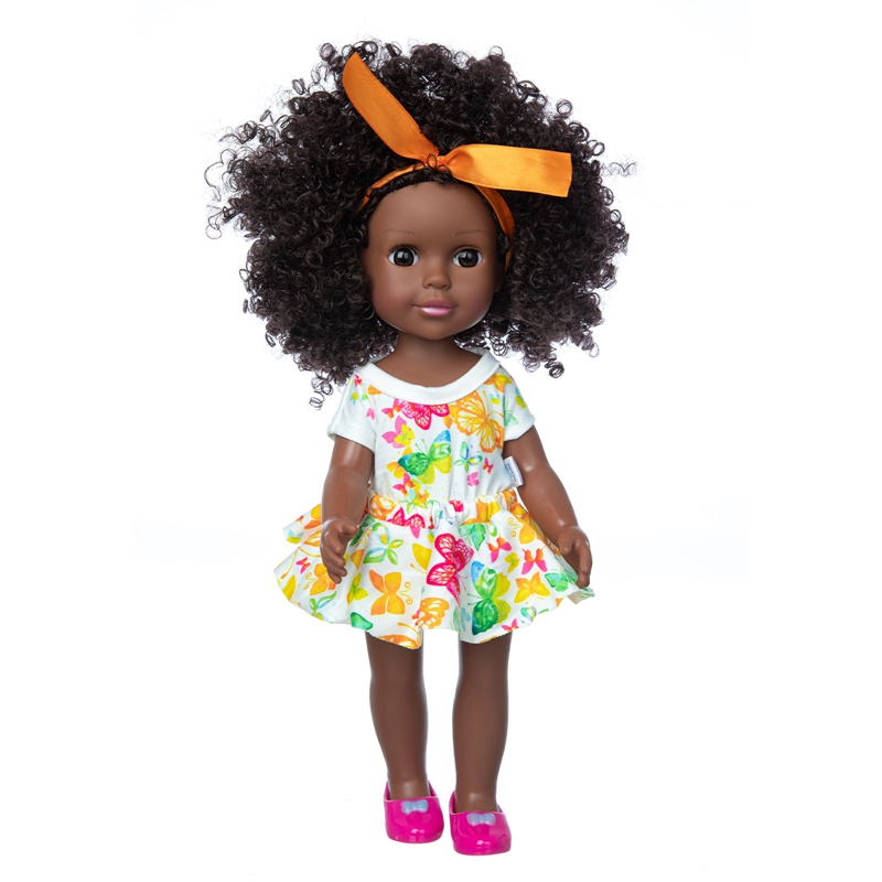 2021 Новый дизайн Оптовая Продажа винипластовый забор для похожая на настоящую 14 дюймов Американский Африканский царь чёрных Детские куклы для детей