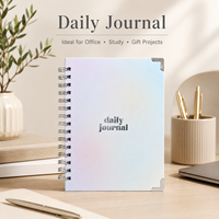 Carnet A6 à spirale avec logo personnalisé, couverture rigide, 100 feuilles de papier premium, fermeture élastique, marque-page en ruban, cadeau d'affaires en gros
