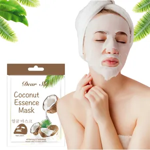 제조 도매 코코넛 부드러운 부드러운 보습 수화 얼굴 마스크 시트 온화한 보습 피부 친화적