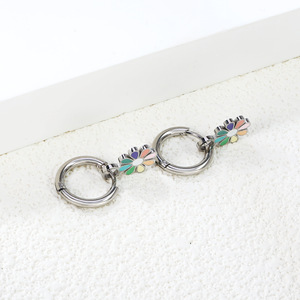 Flower <b>Stud</b> Earrings Zinc Alloy <b>Silver</b> Gold Color For Women Fashion Jewelry - Product Image 4