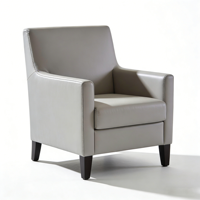 Fauteuil de salon moderne et confortable avec dossier ergonomique, pieds en bois massif respirant et assise rembourrée épaisse pour la maison et l'appartement