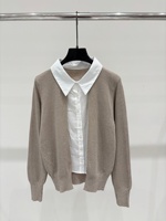 Cardigan en laine de haute qualité pour femme, à manches longues, col à revers, boutonnage simple, idéal pour le printemps, l'automne et l'hiver, style décontracté et tendance
