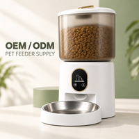 Distributeur automatique de nourriture pour animaux de compagnie, bac à nourriture transparent pour chiens, bol en acier inoxydable, distributeur intelligent de croquettes, utilisation en intérieur, OEM ODM, vente en gros