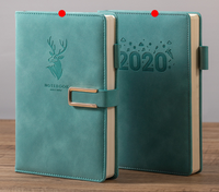 Agenda personnalisable A5 avec reliure cousue, couverture en cuir/PU, 80 feuilles