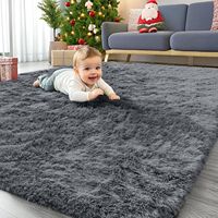 Luxuriöser Hochwertiger Plüsch-Einfarbiger Teppich Wohnzimmer Schlafzimmer Couchtisch Mädchenzimmer Bettvorleger Maschinenwaschbar Modern
