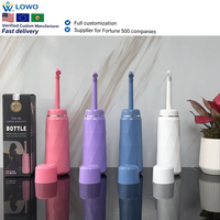 Nouvelle bouteille de lavage féminin en plastique grande capacité, facile à transporter, pour toilettes extérieures, voyage, pulvérisateur de bidet portable vertical à main