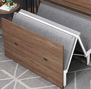 Marco de cama de siesta de hierro plegable de fácil control Cama de Murphy popular con mecanismo de mesa de pared invisible - Product Image 1