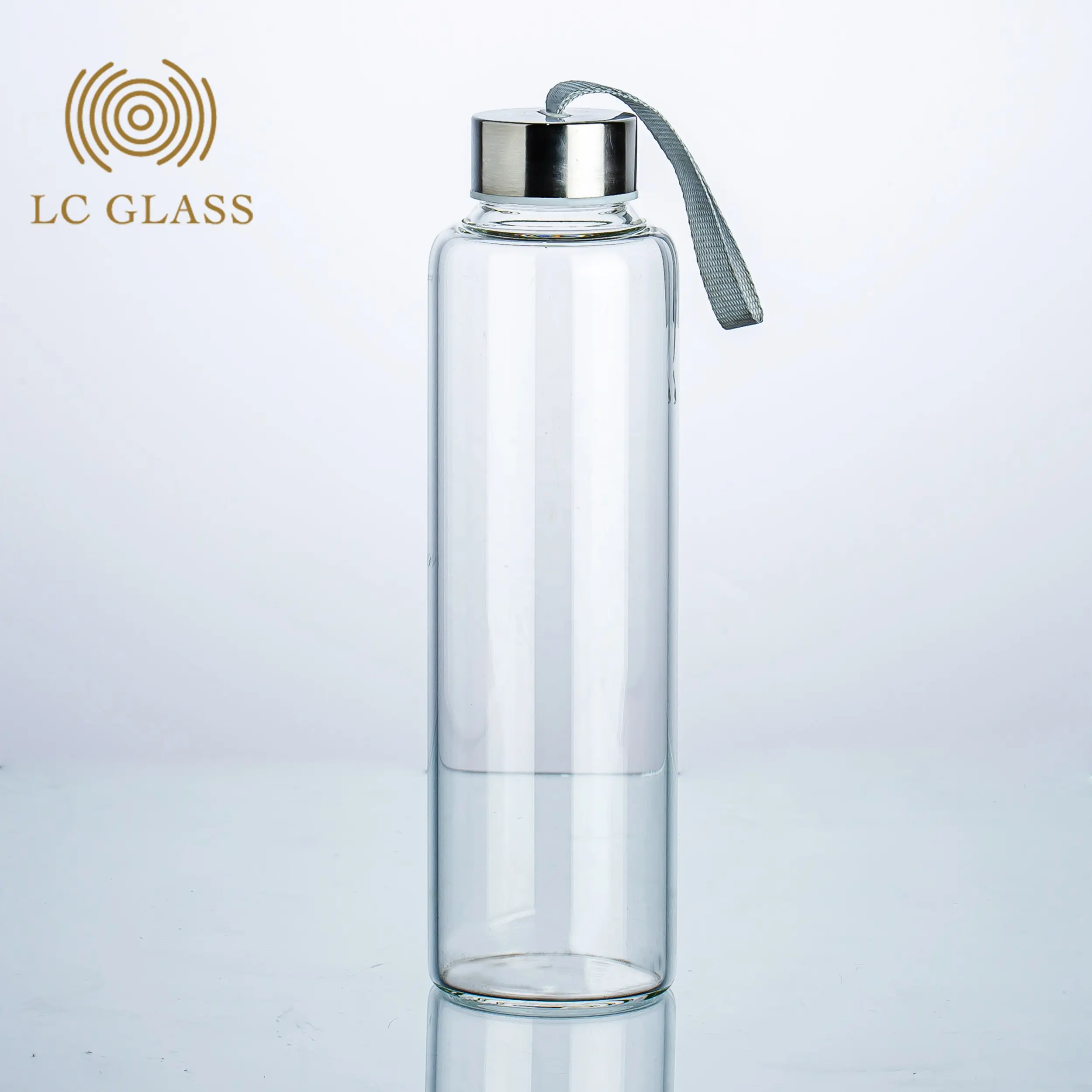 cheap 500ml Travel Custom clear Glass Water Bottle