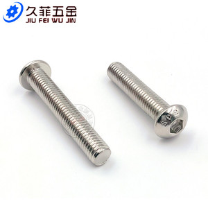 Tornillos de Cabeza de Champiñón Niquelados Jiu Fei Wu Jin M12x16x30x50, Clase 10.9, Acero al Carbono, Pernos Hexagonales Internos - Product Image 1
