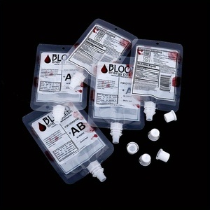 Bolsa de Plástico Creativa con Forma de Bolsa de Sangre para Envasado de Jugos Energéticos de Halloween, con Orificio para Colgar, para Bebidas de Fiesta <span class=keywords><strong>y</strong></span> Almacenamiento de Bebidas - Product Image 3
