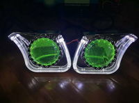 2022 nouveau modèle 3.0 pouces LED Double yeux de diable 95mm dents bleues RGB yeux de démon pour H7 H4 H11 9005 9006 9012 HB4 phare de voiture