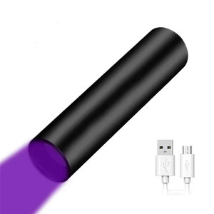Mini lampe torche UV LED 365NM rechargeable par USB, <span class=keywords><strong>de</strong></span> poche, pour la détection <span class=keywords><strong>de</strong></span> taches d'animaux, fuites, minerais, argent et scorpions - Product Image 1