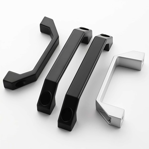 Maniglie per Mobili Industriali in Lega di Alluminio Spessorato, Nere, Argento, Grigie, per Ante di <span class=keywords><strong>Cucina</strong></span>, Design Moderno - Product Image 3