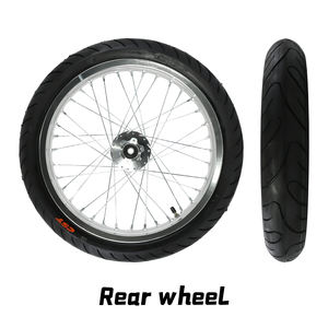 ライトビー用17インチホイール スーパーモトホイールセット オンロードホイールセット シルバースポーク - Product Image 3