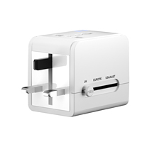 Plusalittle Adaptor Perjalanan Universal Pengisi Daya Dinding 20W PD Tipe C USB Pengisian Cepat Semua dalam Satu Stopkontak Listrik