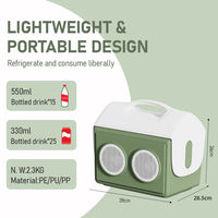 Glacière rigide portable isotherme 15L avec poignée robuste et compresseur intégré