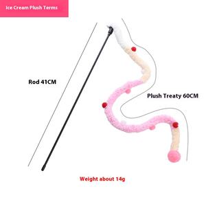 Nuevo juguete interactivo ecológico para gatos, tira de felpa colorida, palo para gatos con campana, Material de madera para perros - Product Image 6