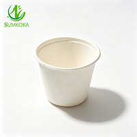 SUMKOKA Gobelet à soupe en bagasse de canne à sucre de 16 oz, compostable, pour aliments chauds, avec couvercle assorti, pour la restauration australienne à emporter