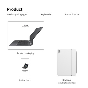 Premium Bluetooth Magic Keyboard Case with Backlit Trackpad PU/Al Ultra-Slim OEM/ODM Multi-Touch/Voice Drop-Proof for iPad - Product Image 3